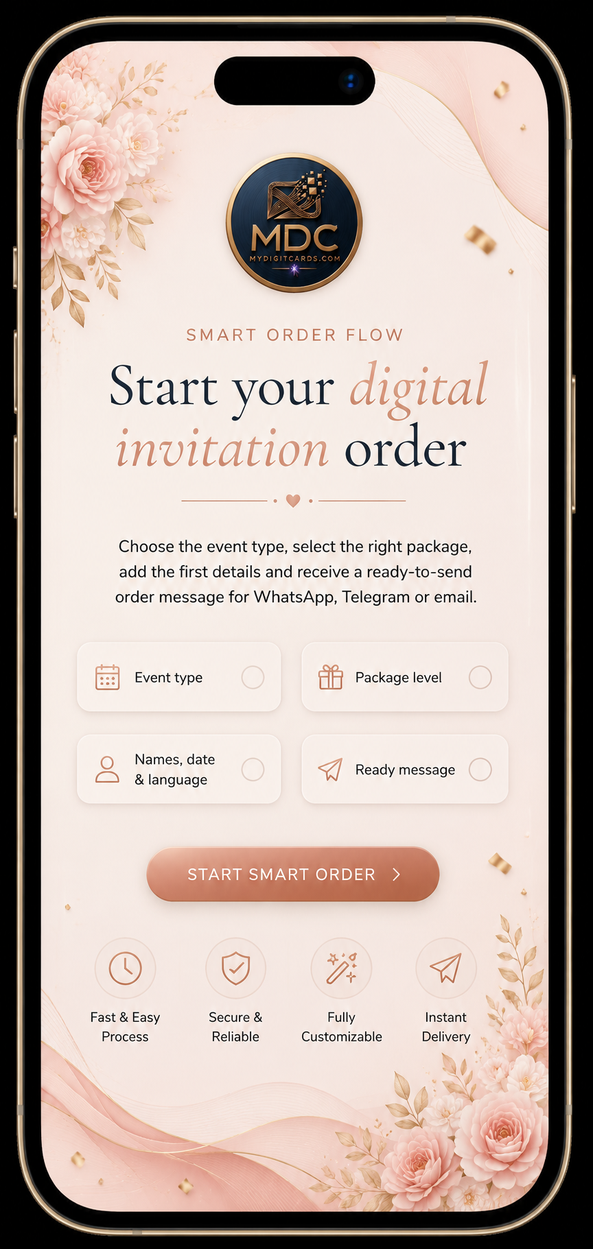 Mobile invitation preview